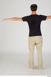 Whole Body Man T poses White Casual Slim Standing Street photo references